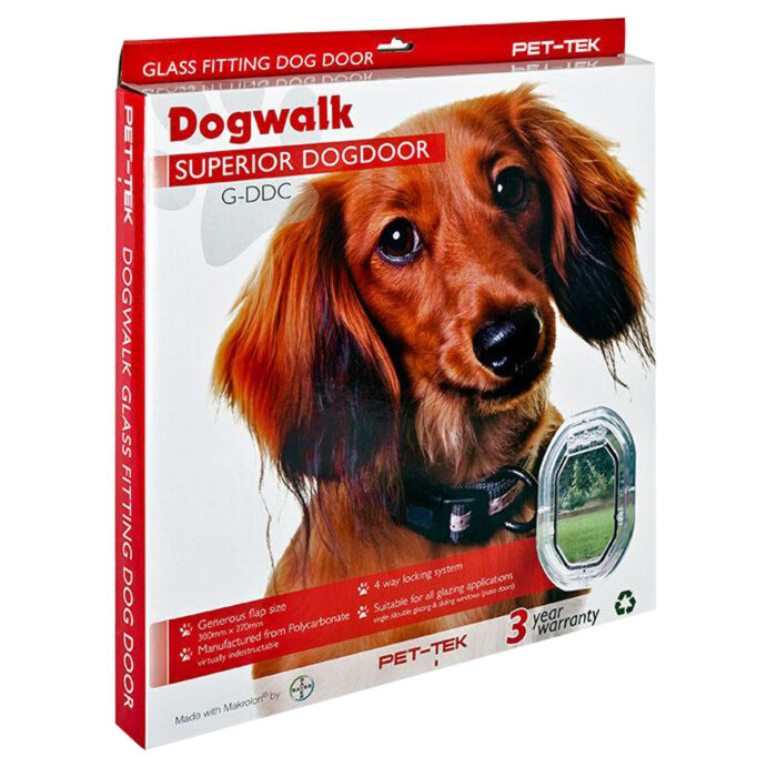 Pet-Tek Glass Fitting Dog Door Dual Glaze Clear